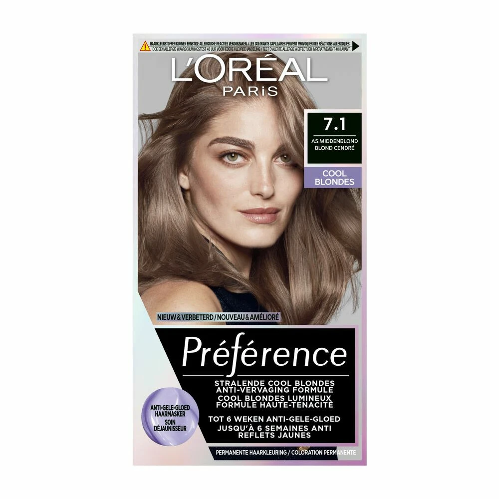 L'Oreal Lu0027Oréal Preference Haarkleuring 7.1 Iceland - Cool Blondes 1 L'Oreal Lu0027Oréal Preference Haarkleuring 7.1 Iceland - Cool Blondes