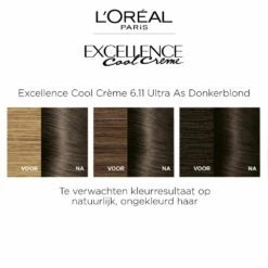 L'Oreal Lu0027Oréal Excellence Cool Cream 6.11 - Ultra Ash Donkerblond 6 L'Oreal Lu0027Oréal Excellence Cool Cream 6.11 - Ultra Ash Donkerblond -Verzorgingsproducten 1011790 3
