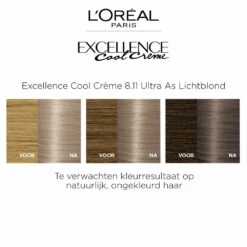 L'Oreal Lu0027Oréal Excellence Cool Cream 8.11 - Ultra Ash Lichtblond 7 L'Oreal Lu0027Oréal Excellence Cool Cream 8.11 - Ultra Ash Lichtblond -Verzorgingsproducten 1011794 4