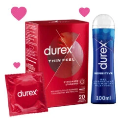 Durex Thin Feel Condooms En Sensitive Glijmiddel Pakket