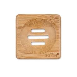 3x Skoon Bamboe Solid Bar Houder Vierkant