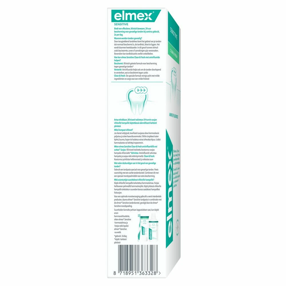 12x Elmex Sensitive Fresh Breath Tandpasta 5 12x Elmex Sensitive Fresh Breath Tandpasta - Afbeelding 5