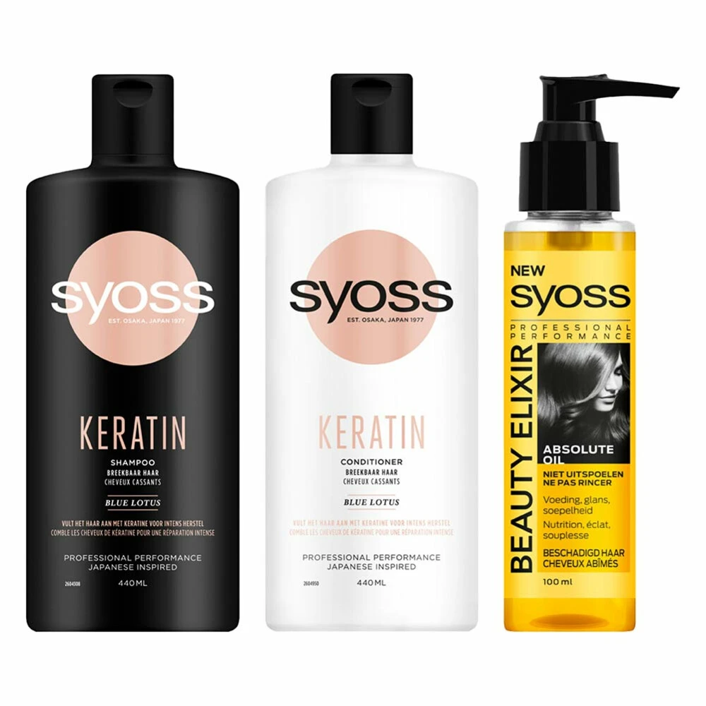 Syoss Keratin & Beauty Elixir Absolute Oil Pakket 1 Syoss Keratin & Beauty Elixir Absolute Oil Pakket