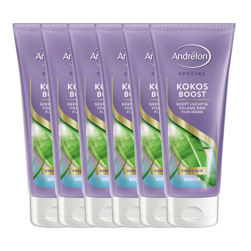 6x Andrelon Haarmasker Kokos Boost 1 6x Andrelon Haarmasker Kokos Boost