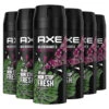 6x Axe Wild Deodorant En Bodyspray Fresh Bergamot + Pink Pepper