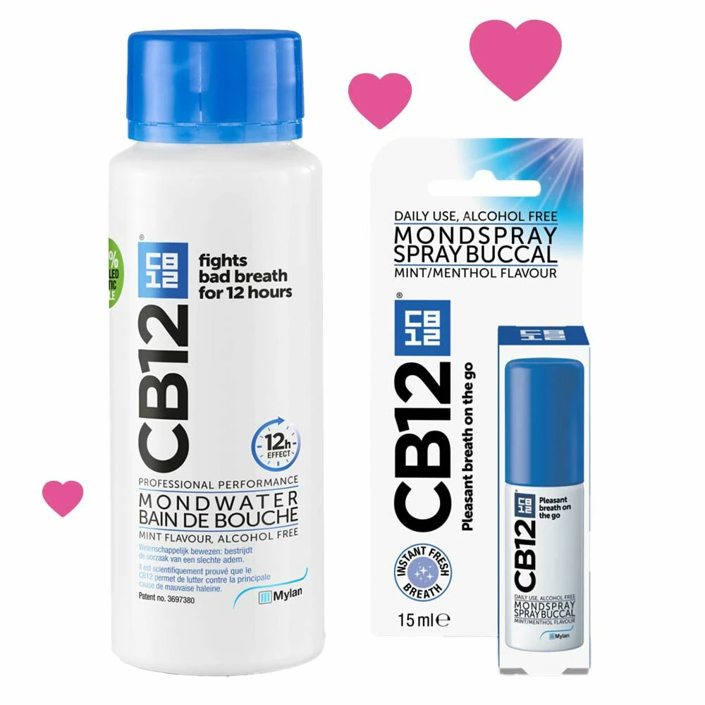 CB12 Original Mondwater + CB12 Mondspray Pakket 1 CB12 Original Mondwater + CB12 Mondspray Pakket