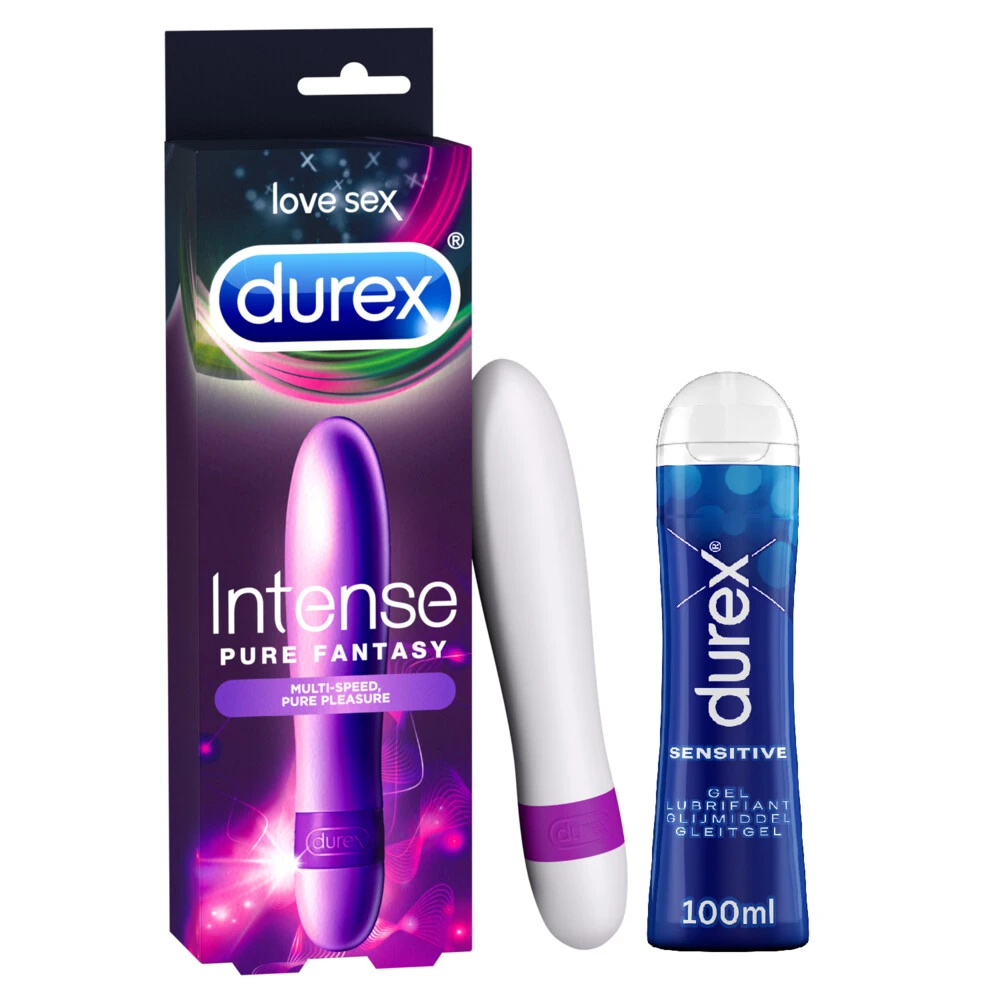 Durex Pure Fantasy Vibrator En Glijmiddel Sensitive Waterbasis Pakket 1 Durex Pure Fantasy Vibrator En Glijmiddel Sensitive Waterbasis Pakket