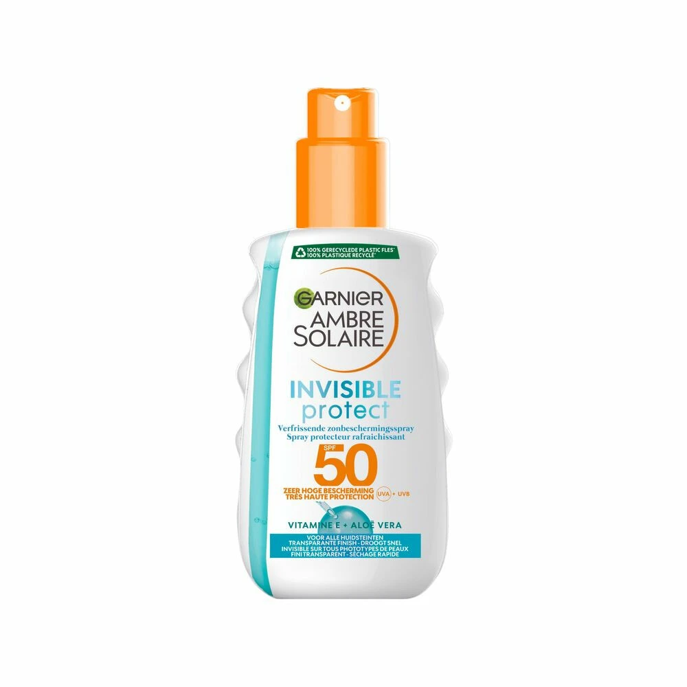 Garnier Ambre Solaire Invisible Protect Transparante Zonnespray SPF 50 1 Garnier Ambre Solaire Invisible Protect Transparante Zonnespray SPF 50