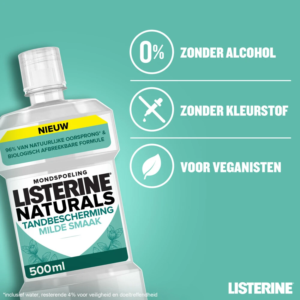 6x Listerine Naturals Mondwater Tandbescherming 4 6x Listerine Naturals Mondwater Tandbescherming - Afbeelding 4