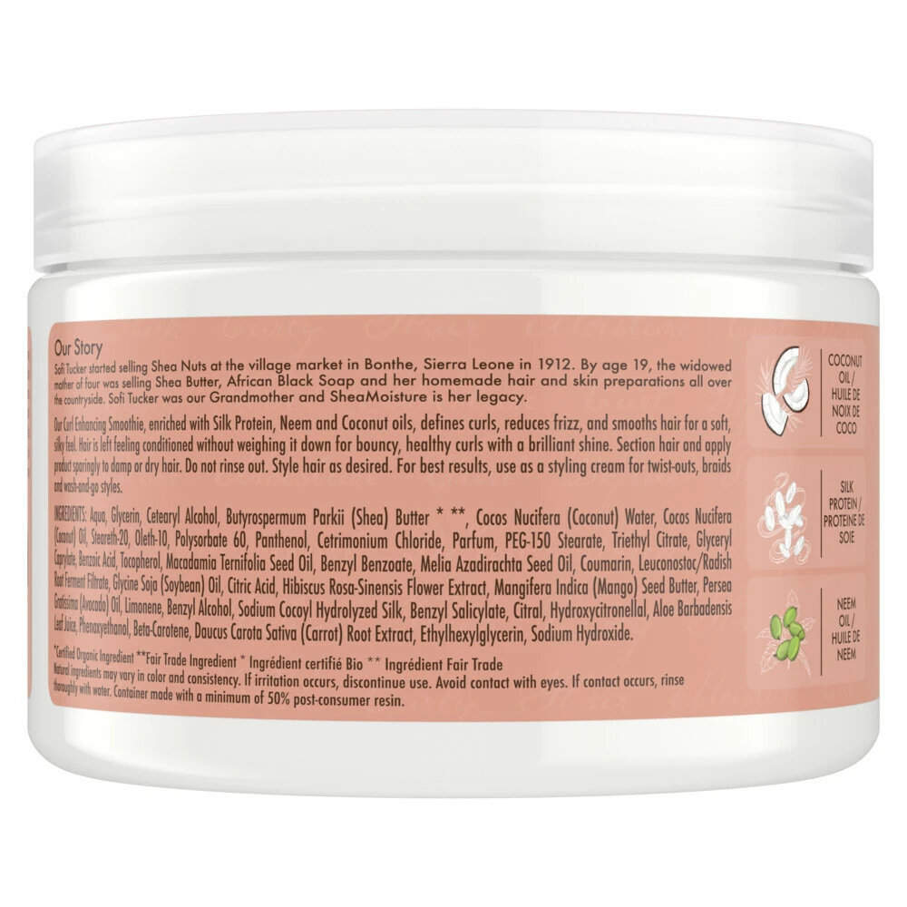 Shea Moisture Coconut & Hibiscus Curl Enhancing Smoothie 2 Shea Moisture Coconut & Hibiscus Curl Enhancing Smoothie - Afbeelding 2