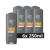 6x Dove Men+Care Sport Endurance+Comfort 3-in-1 Body, Face & Hair Wash