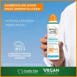 Garnier Ambre Solaire Sensitive Expert+ Beschermende Mist Spray SPF 50+ -Verzorgingsproducten 1067267 4