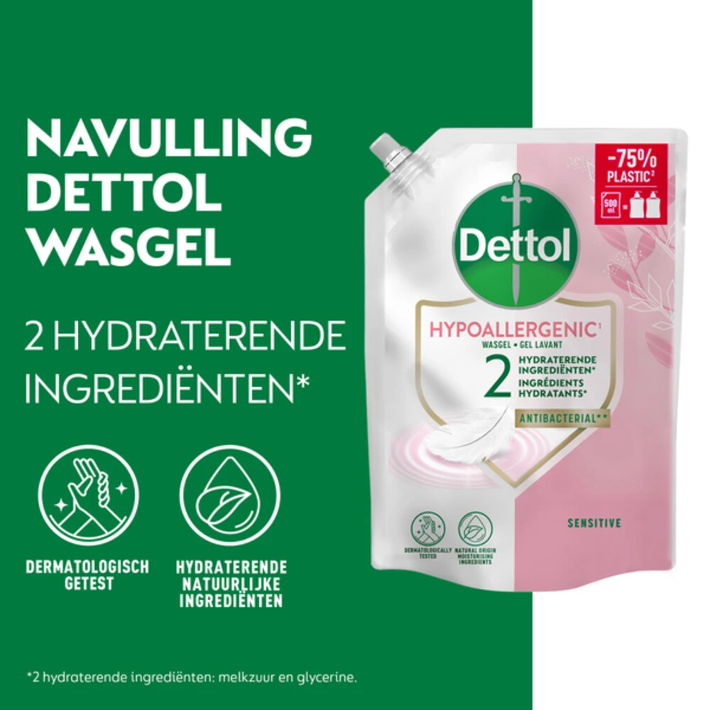 6x Dettol Refill Handzeep Sensitive 2 6x Dettol Refill Handzeep Sensitive - Afbeelding 2