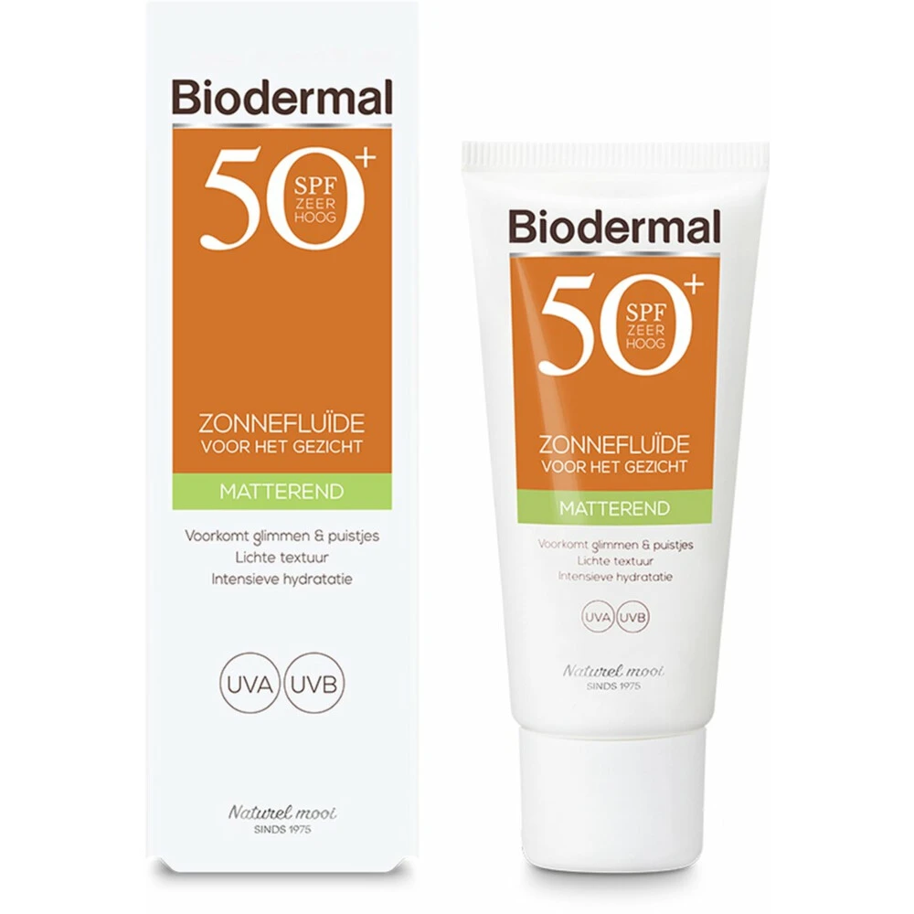 Biodermal Zonnefluïde Gezicht Matterend SPF 50 4 Biodermal Zonnefluïde Gezicht Matterend SPF 50 - Afbeelding 4