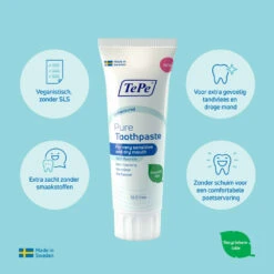 12x TePe Pure Tandpasta Unflavoured -Verzorgingsproducten 1070735 3