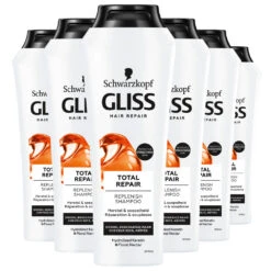 6x Gliss Total Repair Shampoo