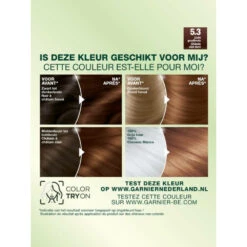 Garnier Nutrisse Creme Haarverf 53 - Licht Goudbruin 6 Garnier Nutrisse Creme Haarverf 53 - Licht Goudbruin -Verzorgingsproducten 132105 3