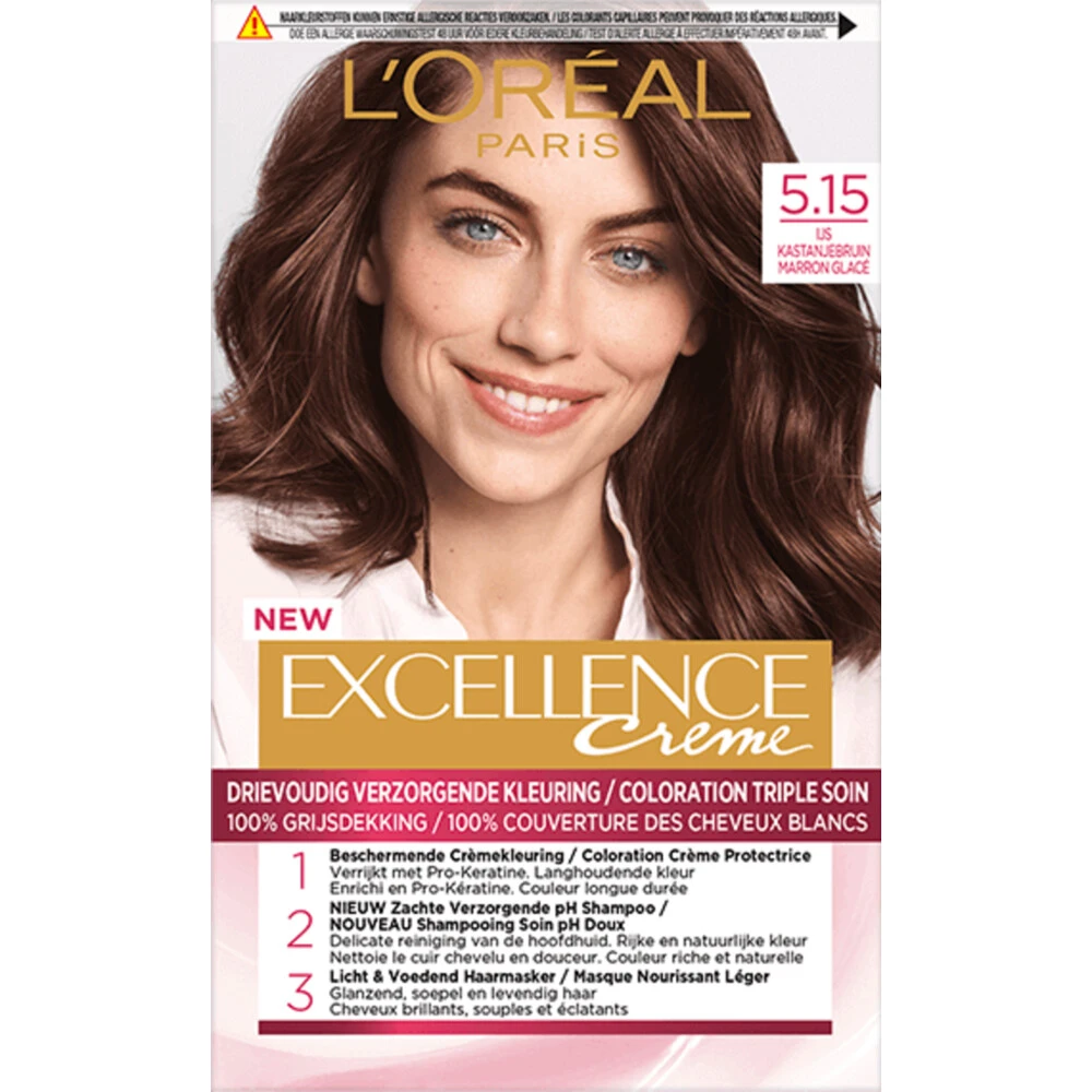 L'Oreal Lu0027Oréal Excellence Creme 5.15 IJs Kastanjebruin 1 L'Oreal Lu0027Oréal Excellence Creme 5.15 IJs Kastanjebruin
