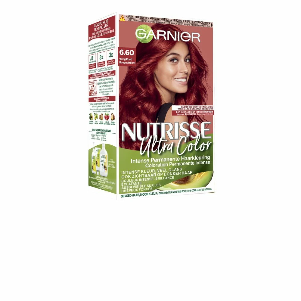 Garnier Nutrisse Ultra Color 6.60 - Vurig Rood 2 Garnier Nutrisse Ultra Color 6.60 - Vurig Rood - Afbeelding 2