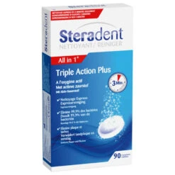 4x Steradent Triple Action Plus Kunstgebit Reiniger 7 4x Steradent Triple Action Plus Kunstgebit Reiniger -Verzorgingsproducten 771915 4