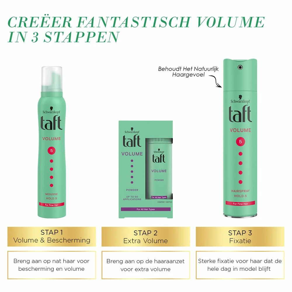6x Taft True Volume Haarpoeder 4 6x Taft True Volume Haarpoeder - Afbeelding 4