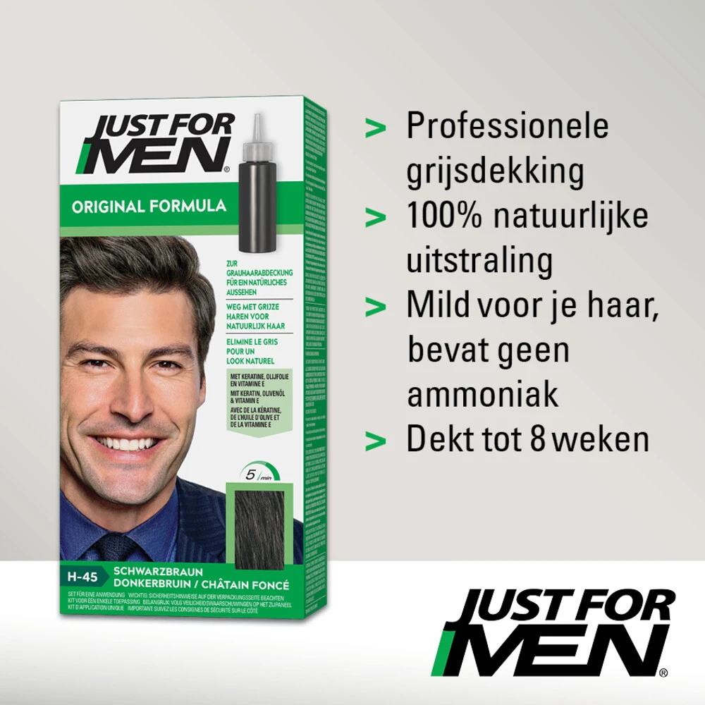 Just For Men Original Haarverf Donkerbruin 2 Just For Men Original Haarverf Donkerbruin - Afbeelding 2