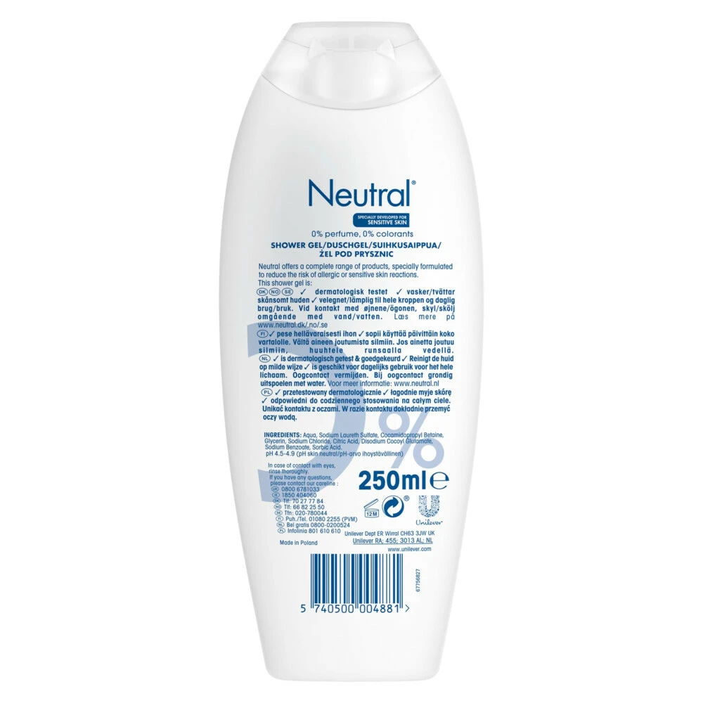 6x Neutral Showergel 2 6x Neutral Showergel - Afbeelding 2