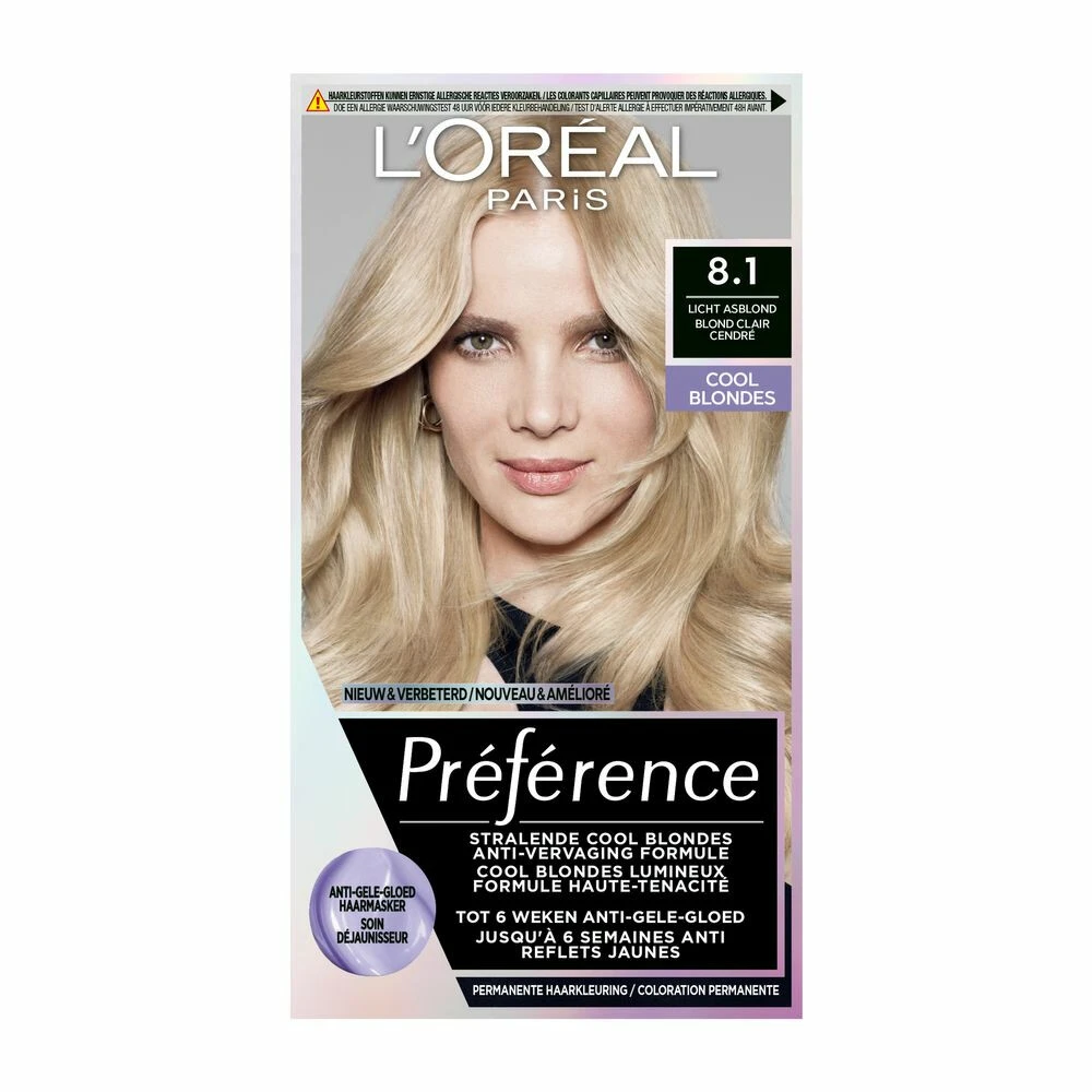 L'Oreal Lu0027Oréal Preference Haarkleuring 8.1 Copenhague - Licht Asblond 1 L'Oreal Lu0027Oréal Preference Haarkleuring 8.1 Copenhague - Licht Asblond