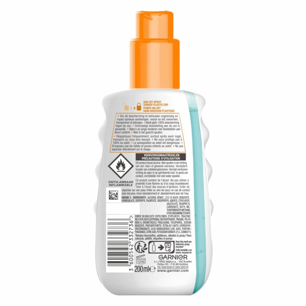 Garnier Ambre Solaire Invisible Protect Transparante Zonnebrandspray SPF 30 Aloe Vera 2 Garnier Ambre Solaire Invisible Protect Transparante Zonnebrandspray SPF 30 Aloe Vera - Afbeelding 2